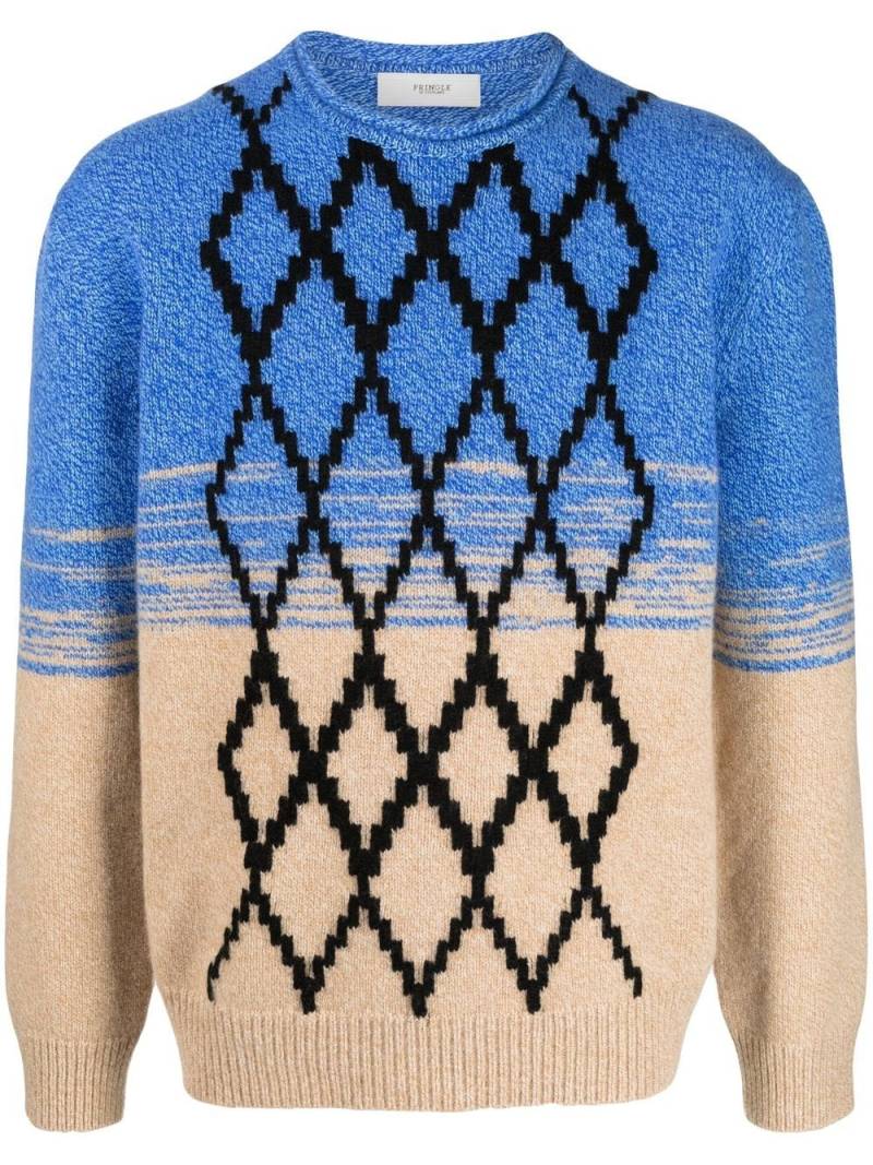 Pringle of Scotland argyle-pattern wool jumper - Blue von Pringle of Scotland