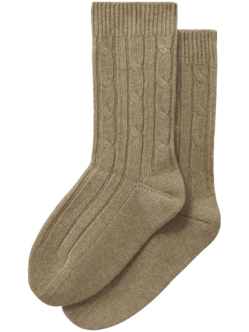 Pringle of Scotland cable-knit socks - Neutrals von Pringle of Scotland