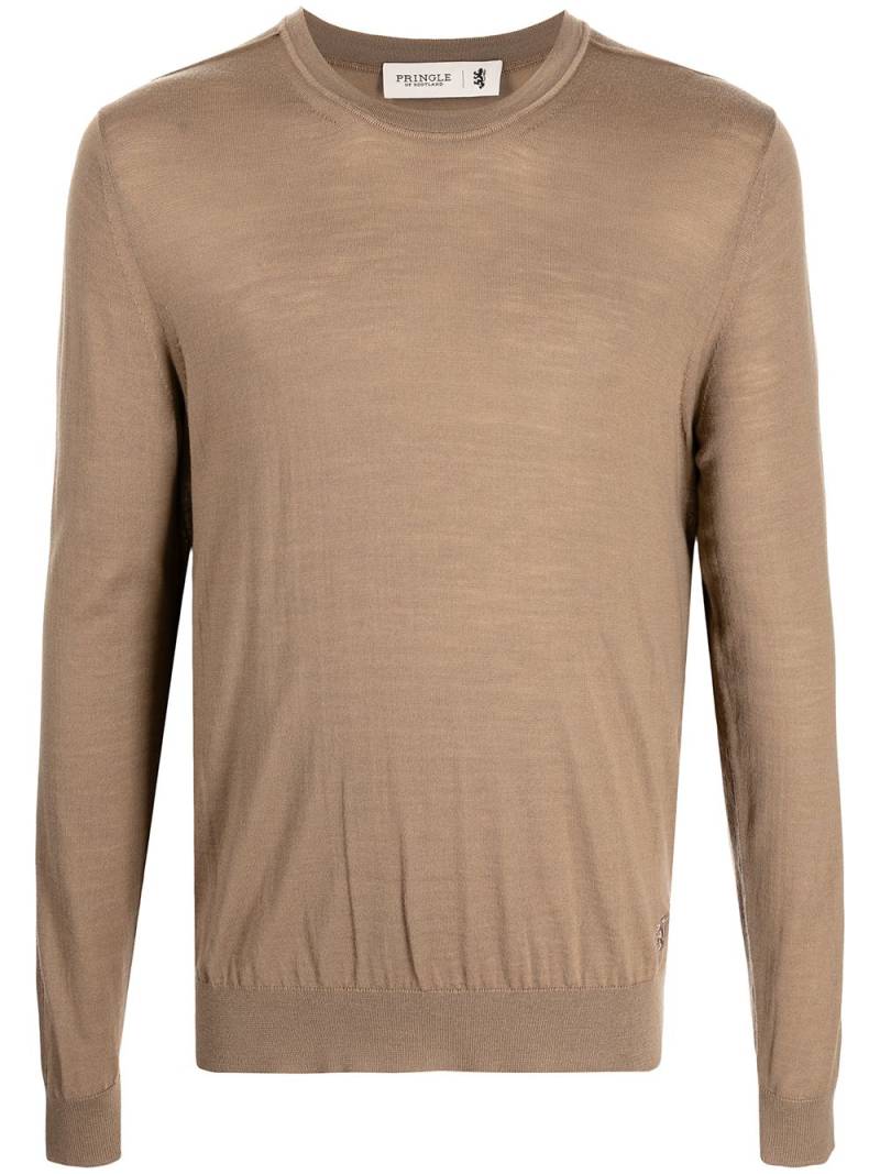 Pringle of Scotland crew-neck merino jumper - Brown von Pringle of Scotland