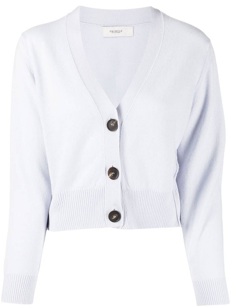 Pringle of Scotland cropped button-up cardigan - Blue von Pringle of Scotland