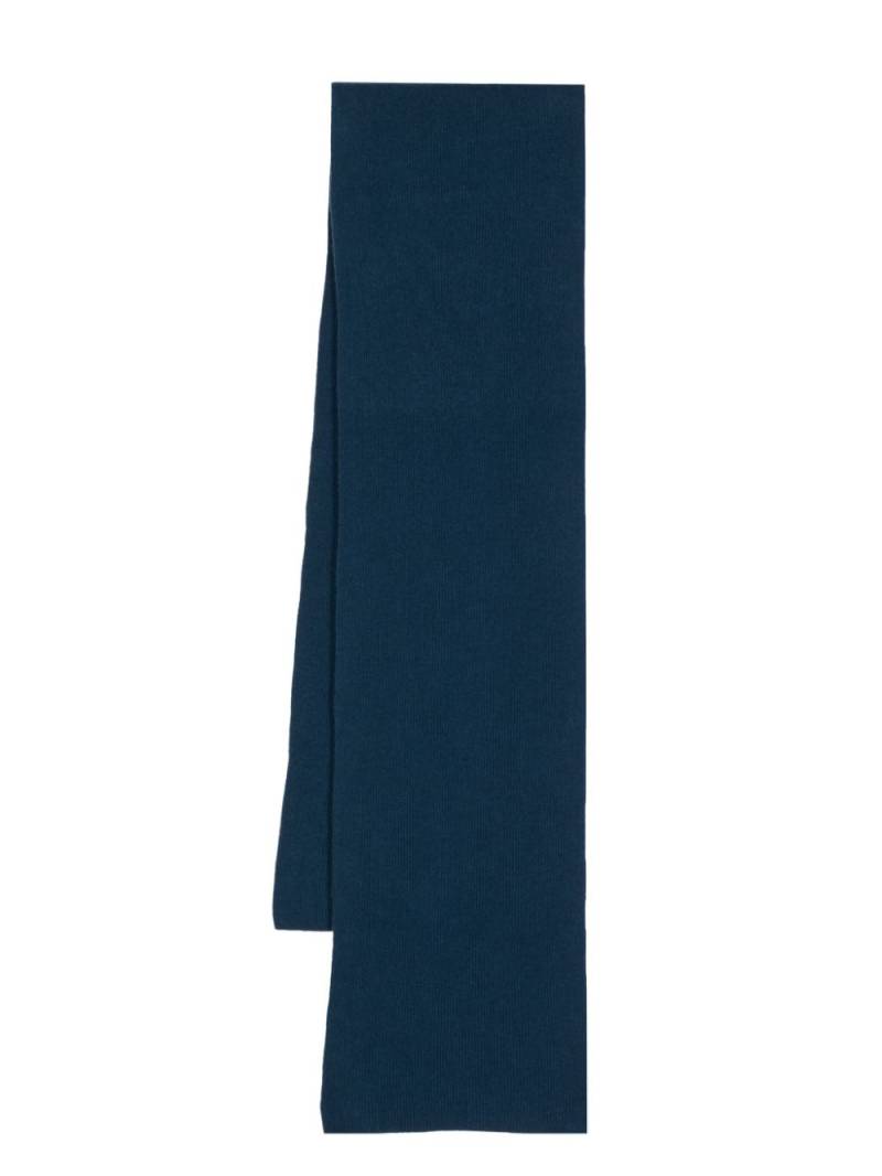 Pringle of Scotland fine-ribbed scarf - Blue von Pringle of Scotland