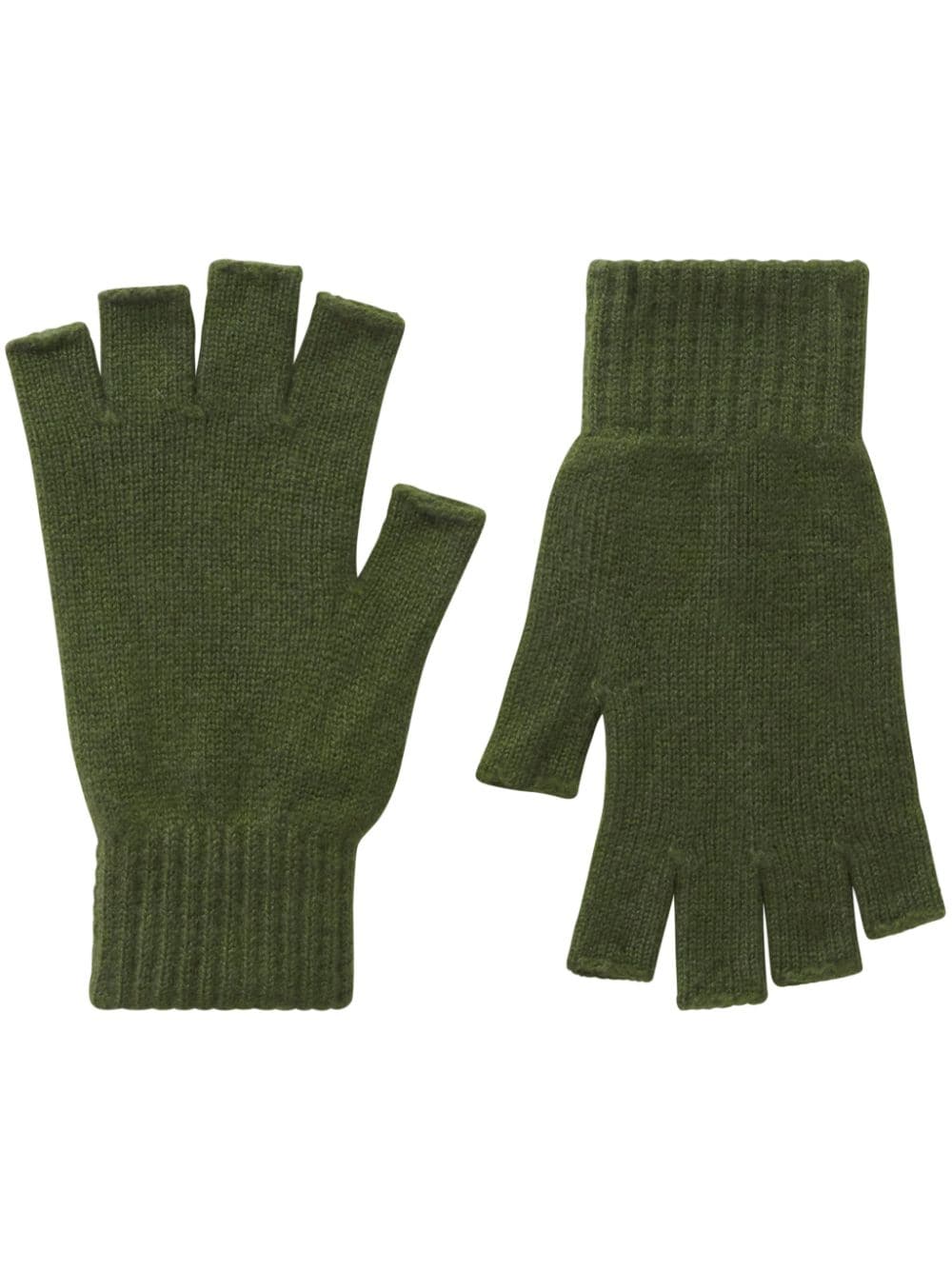 Pringle of Scotland fingerless cashmere gloves - Green von Pringle of Scotland