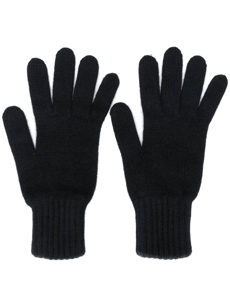 Pringle of Scotland gloves with ribbed details - Black von Pringle of Scotland