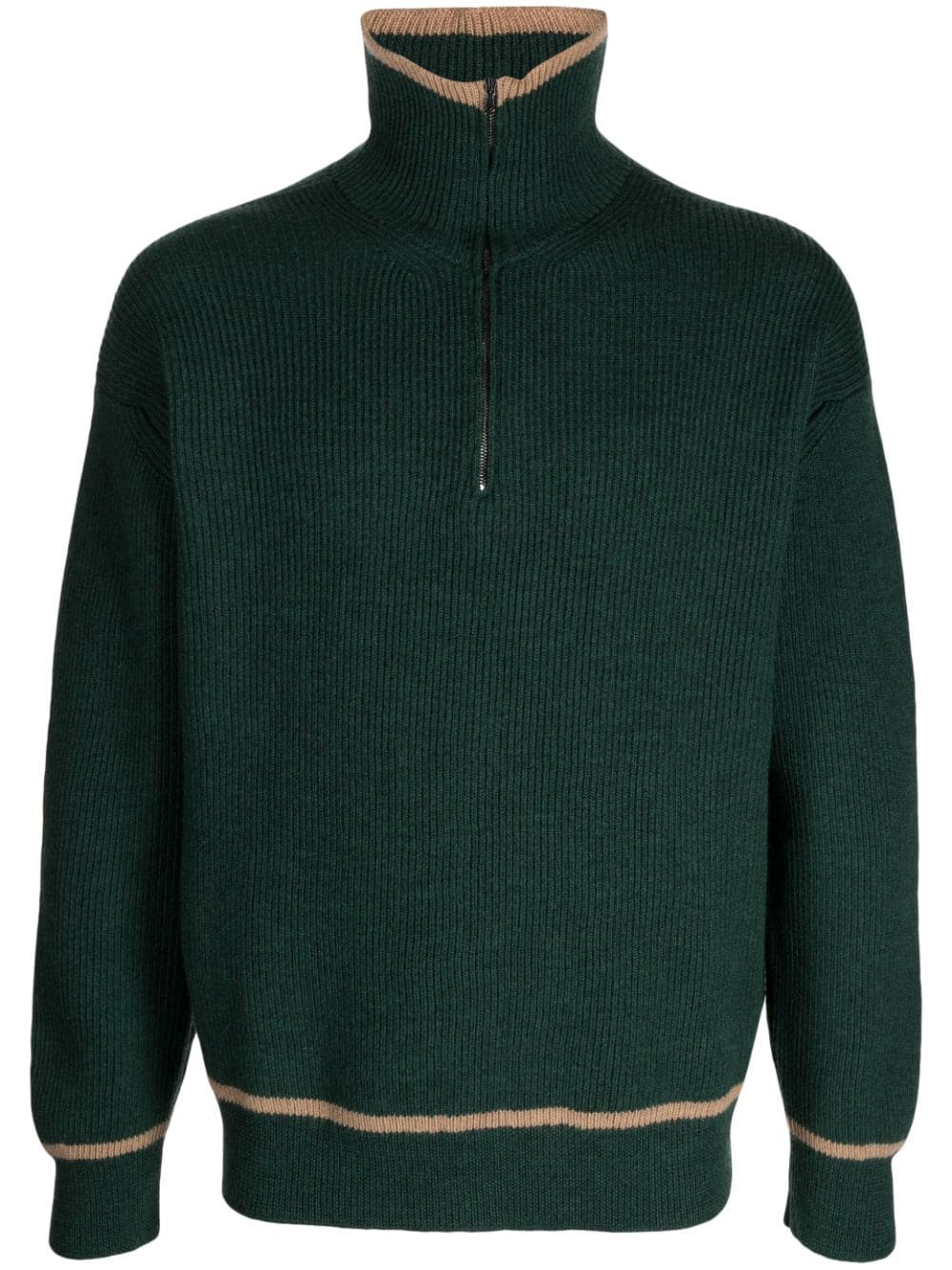 Pringle of Scotland half-zip fastening wool jumper - Green von Pringle of Scotland