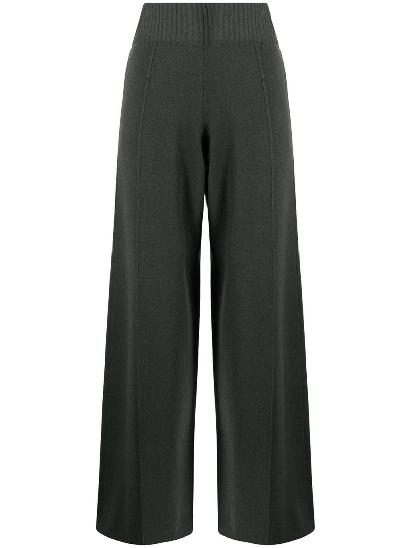 Pringle of Scotland high-waist wide-leg knitted trousers - Grey von Pringle of Scotland