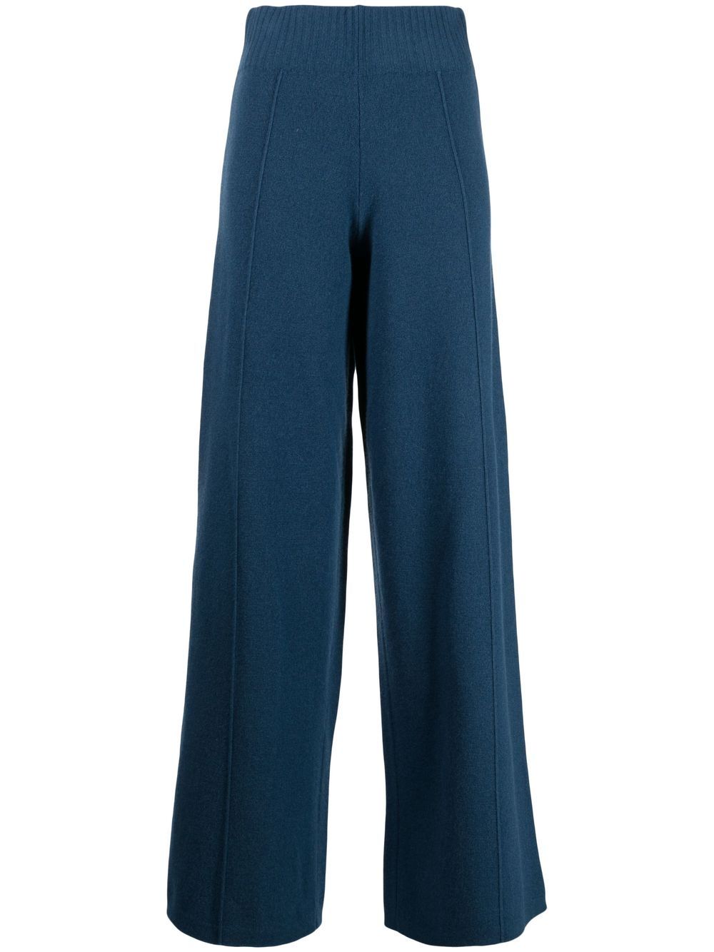 Pringle of Scotland high-waisted knitted trousers - Blue von Pringle of Scotland