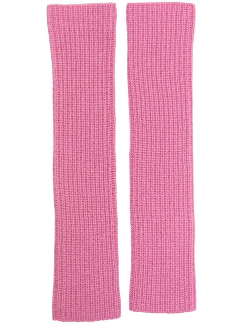 Pringle of Scotland ribbed cashmere warmers - Pink von Pringle of Scotland