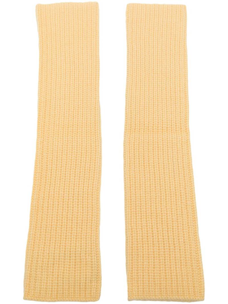 Pringle of Scotland ribbed cashmere warmers - Yellow von Pringle of Scotland