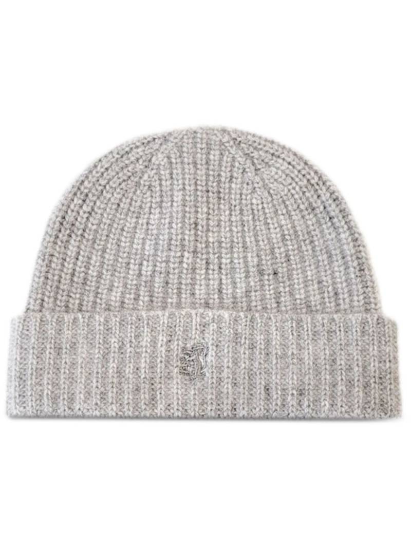 Pringle of Scotland ribbed-knit cashmere beanie - Grey von Pringle of Scotland