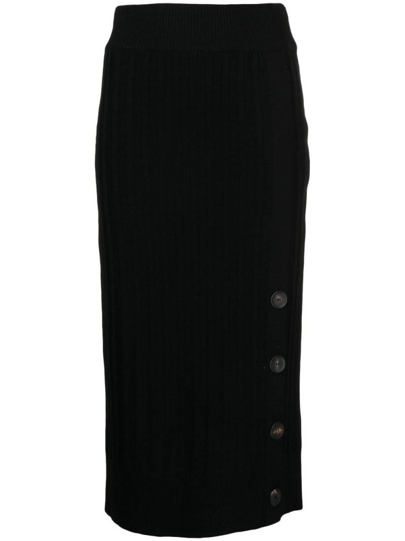 Pringle of Scotland ribbed-knit pencil skirt - Black von Pringle of Scotland