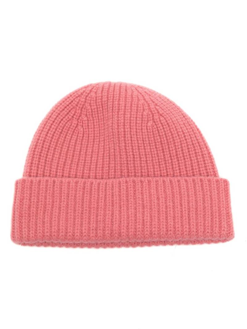 Pringle of Scotland ribbed-knit turn-up brim beanie - Pink von Pringle of Scotland