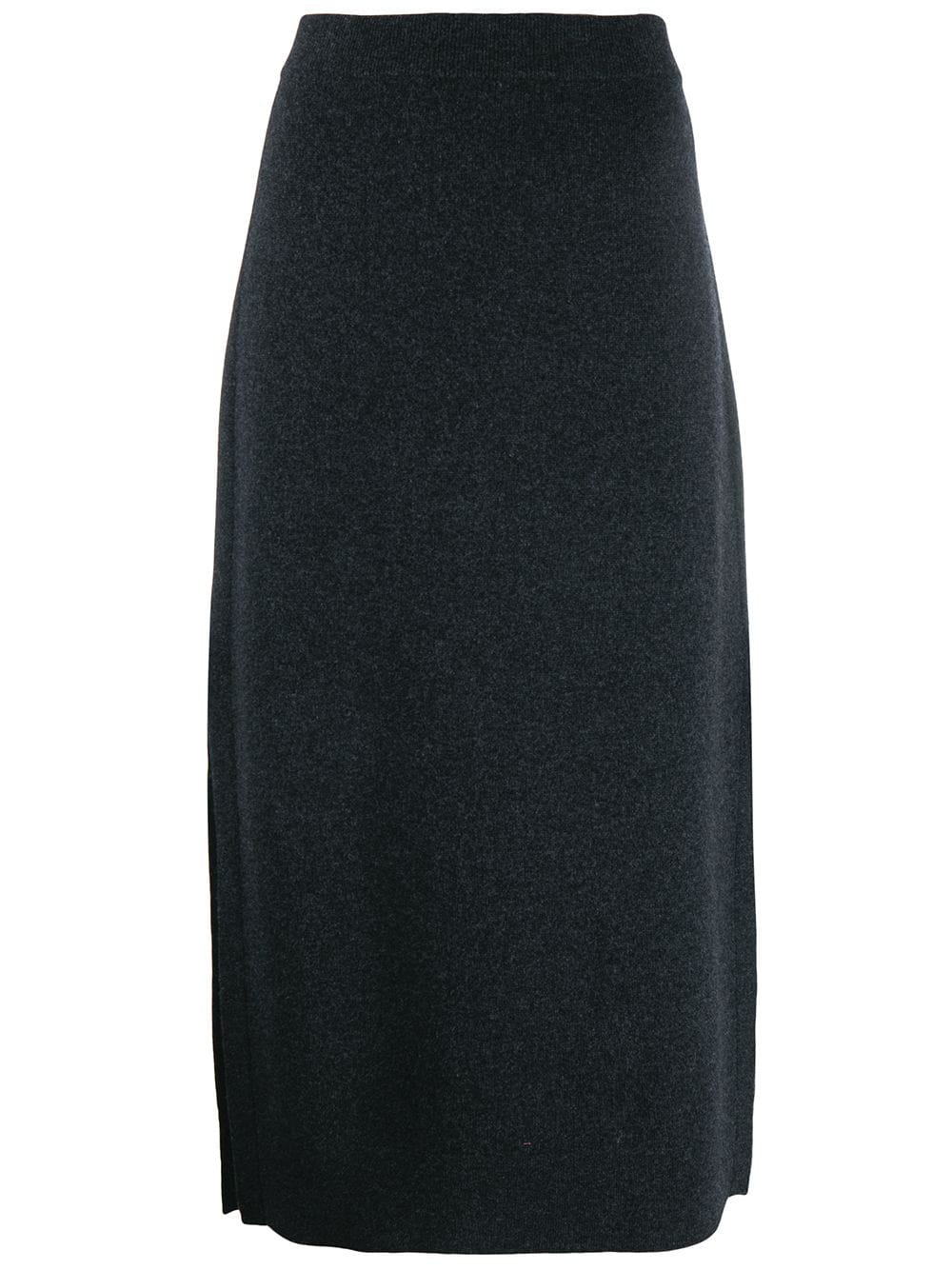 Pringle of Scotland side slit knitted skirt - Grey von Pringle of Scotland