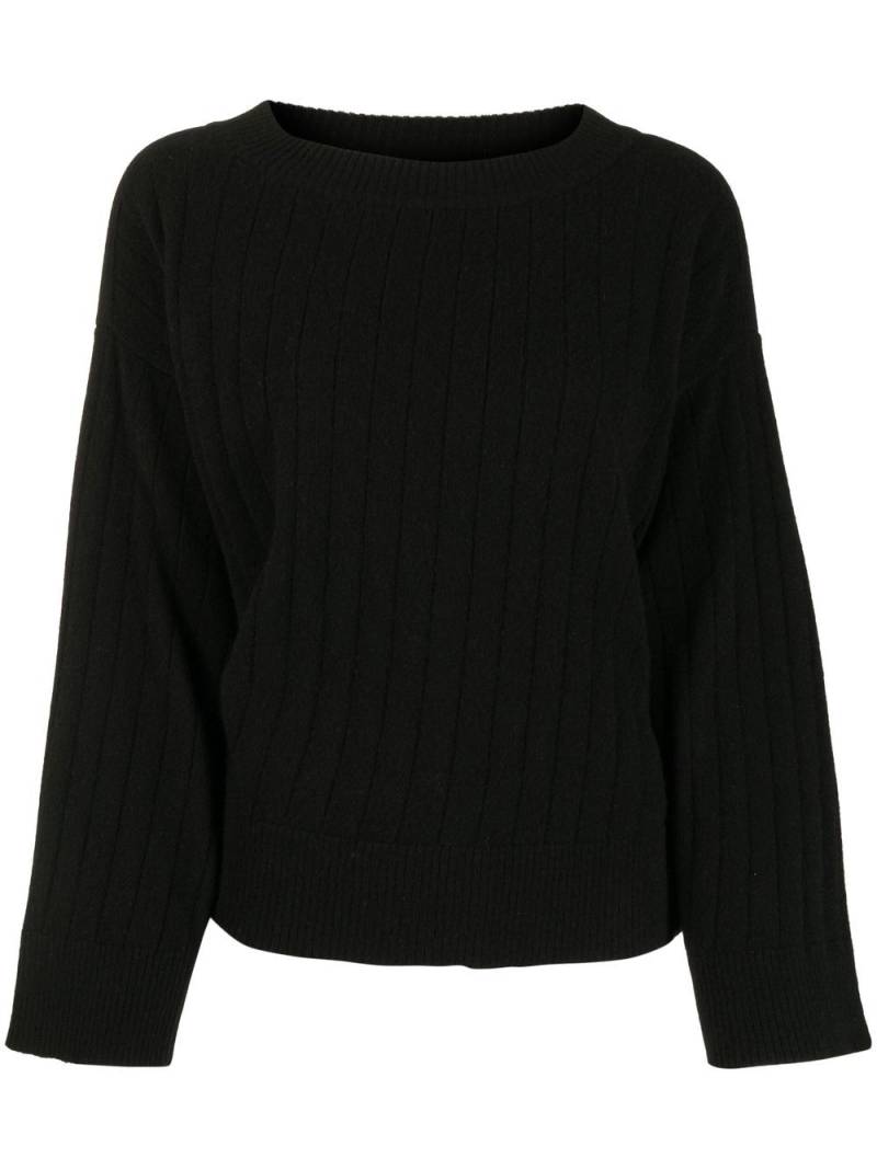 Pringle of Scotland wide-neck ribbed-knit jumper - Black von Pringle of Scotland