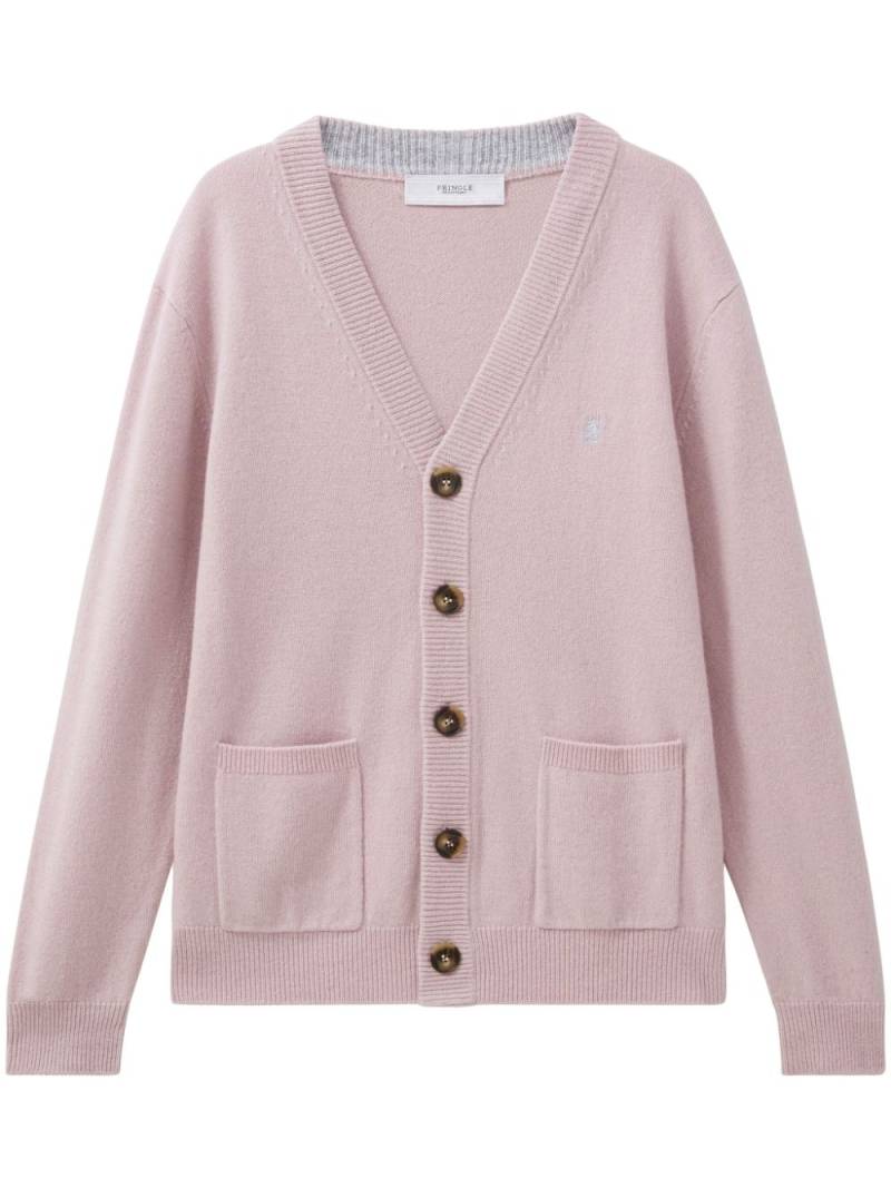 Pringle of Scotland wool v-neck cardigan - Pink von Pringle of Scotland