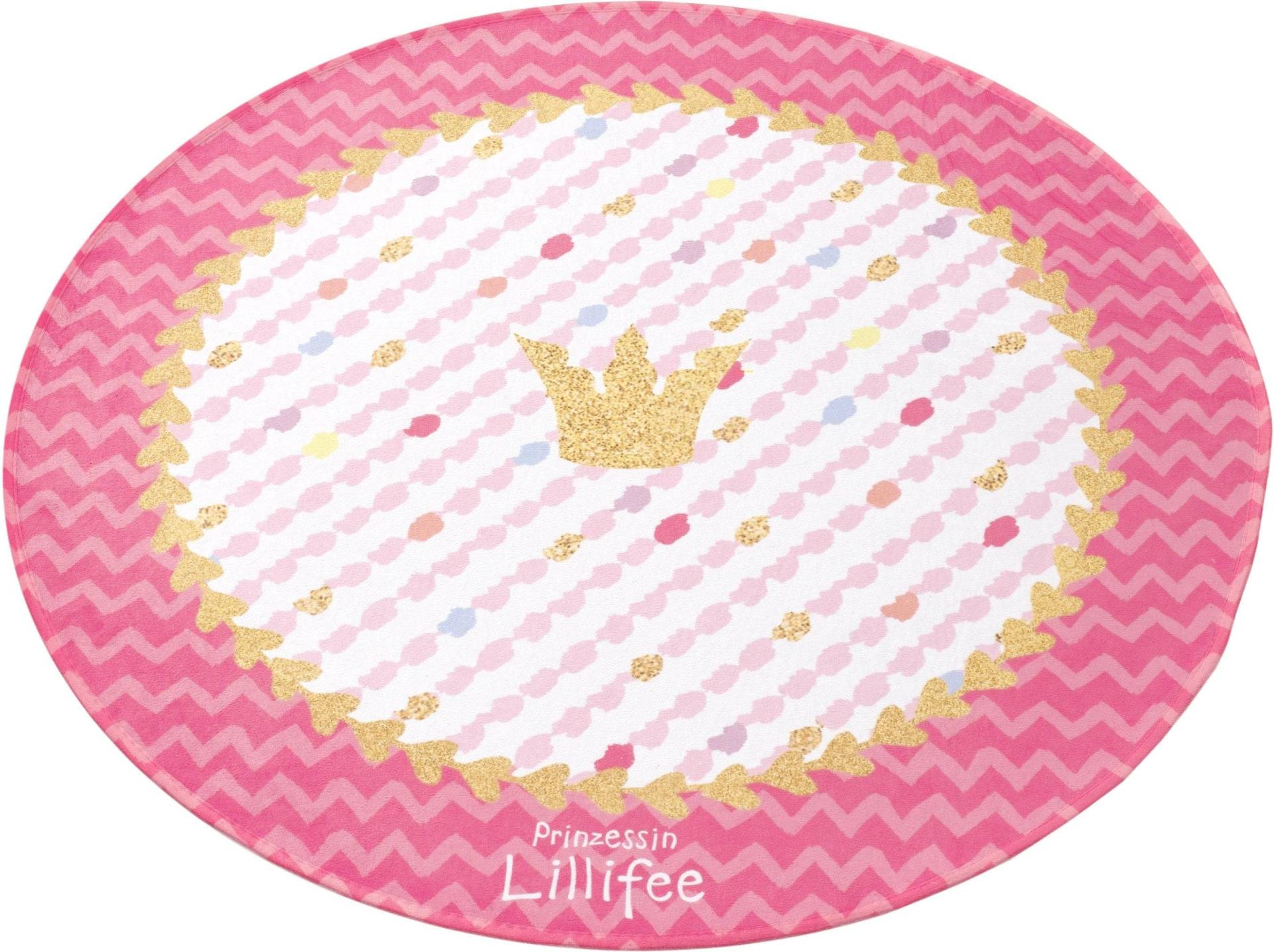 Prinzessin Lillifee Kinderteppich »LI-113«, rund, bedruckter Stoff, weiche Microfaser von Prinzessin Lillifee