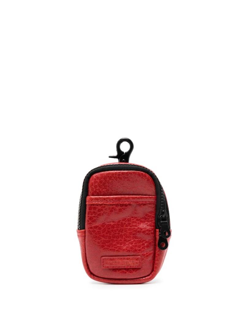 Private Stock Kew zip leather pouch - Red von Private Stock