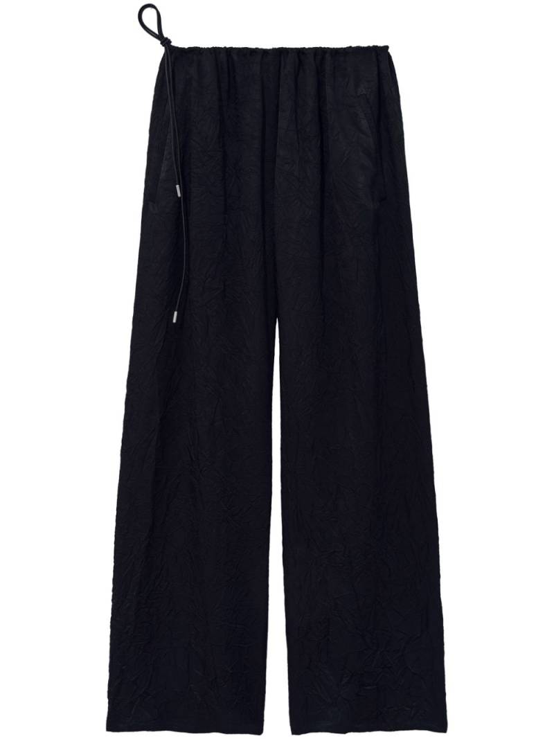 Proenza Schouler White Label Anders crinkled-finish trousers - Black von Proenza Schouler White Label