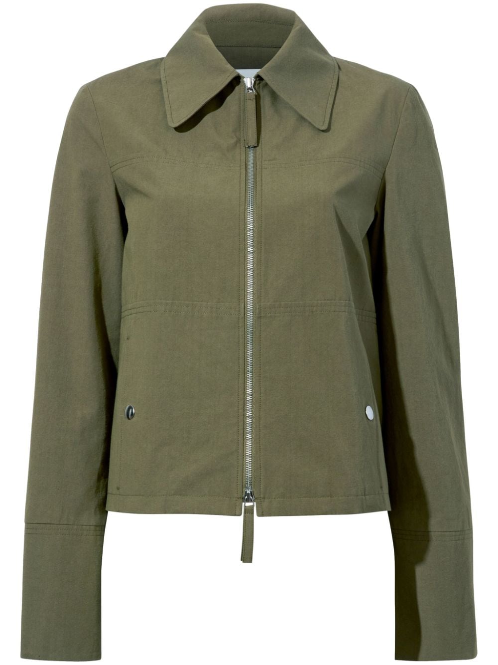 Proenza Schouler White Label Barnes zipped cotton jacket - Green von Proenza Schouler White Label