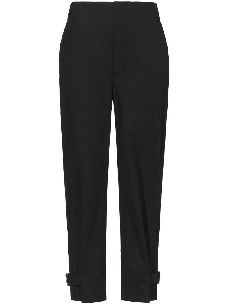 Proenza Schouler White Label buckled-ankle tapered trousers - Black von Proenza Schouler White Label