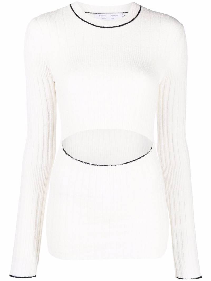 Proenza Schouler White Label contrast-trim bouclé cardigan von Proenza Schouler White Label