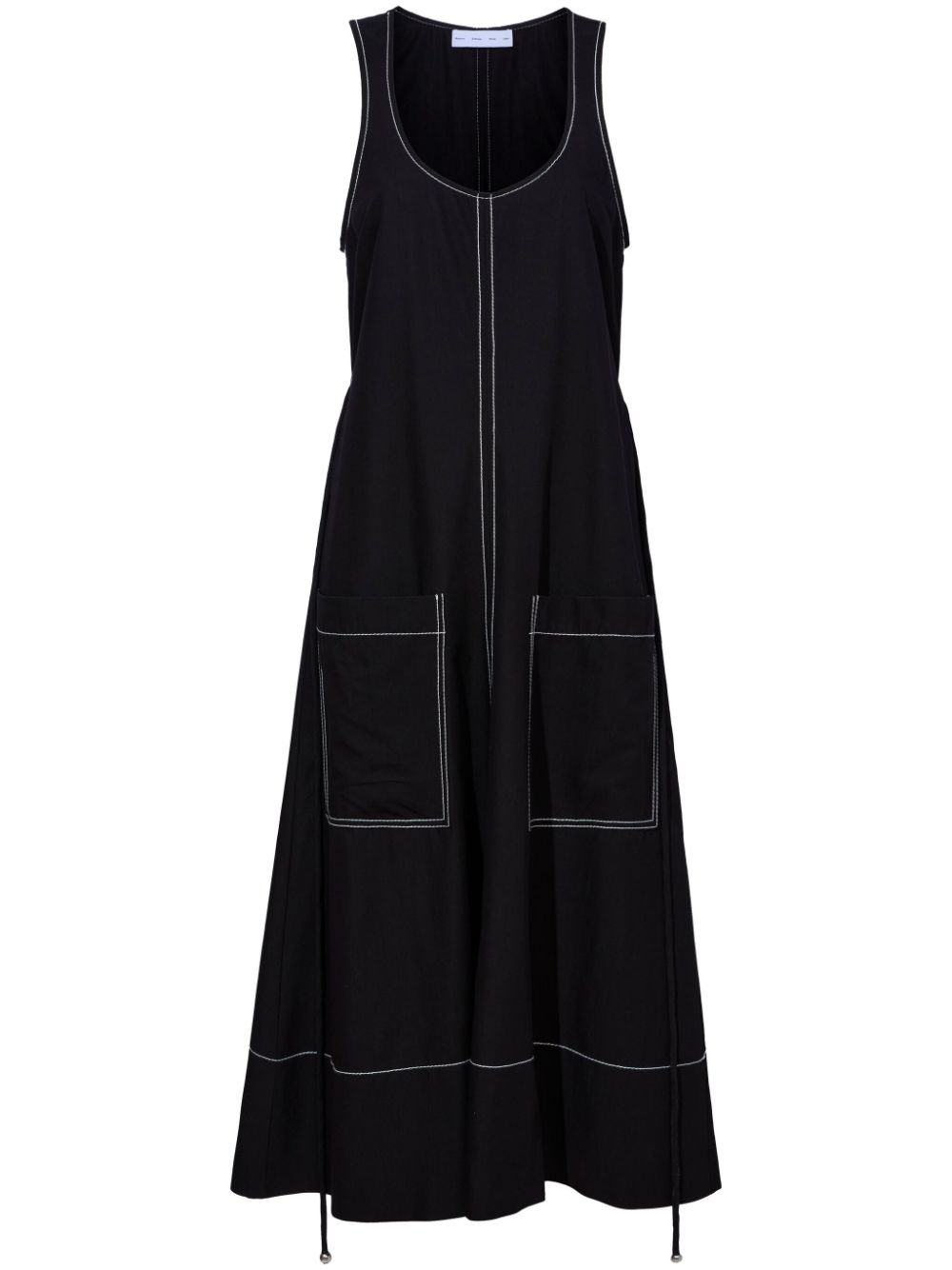 Proenza Schouler White Label Lucy A-line midi dress - Black von Proenza Schouler White Label