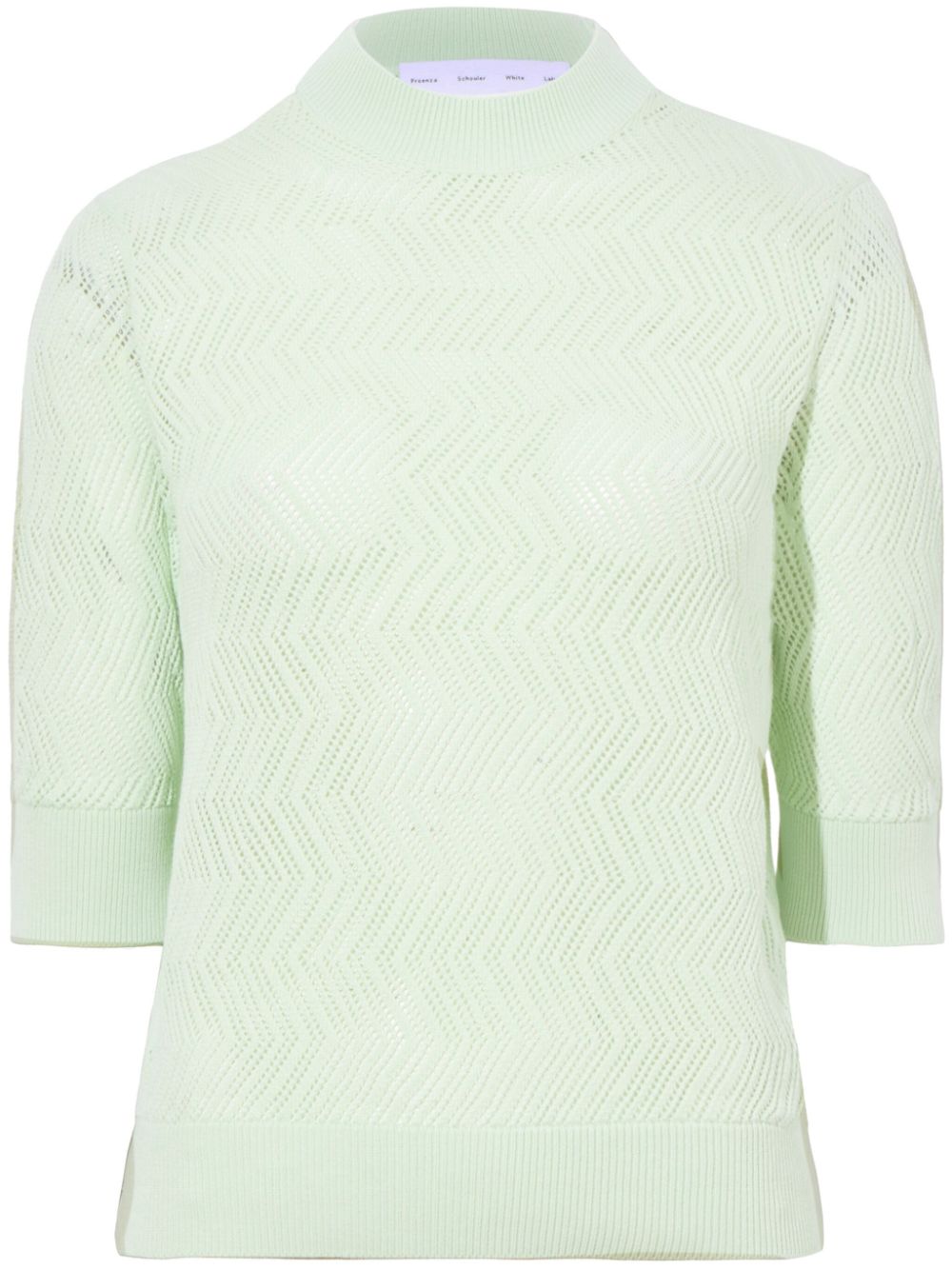 Proenza Schouler White Label Nicola pointelle-knit cotton top - Green von Proenza Schouler White Label