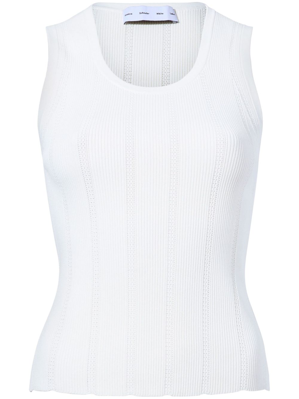 Proenza Schouler White Label Perry compact pointelle rib knitted top von Proenza Schouler White Label