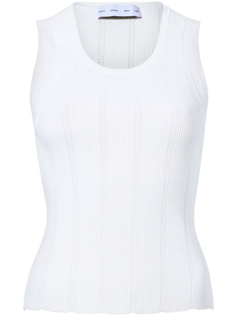 Proenza Schouler White Label Perry compact pointelle rib knitted top von Proenza Schouler White Label