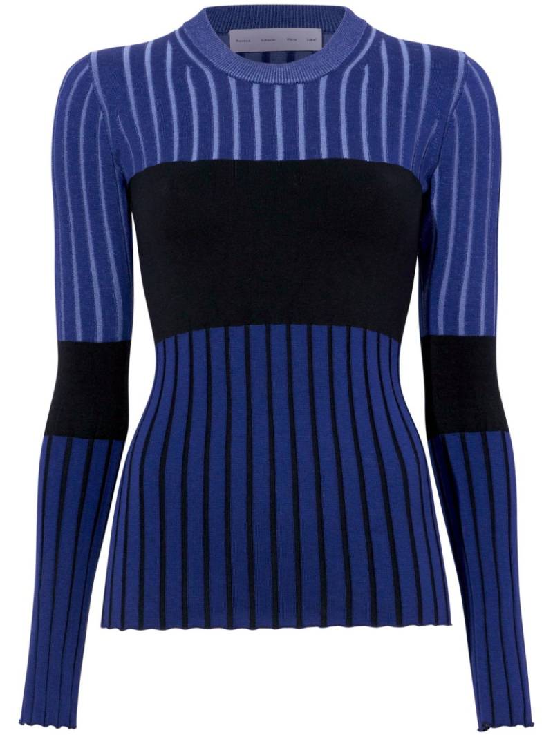 Proenza Schouler White Label Peyton ribbed-knit jumper - Blue von Proenza Schouler White Label