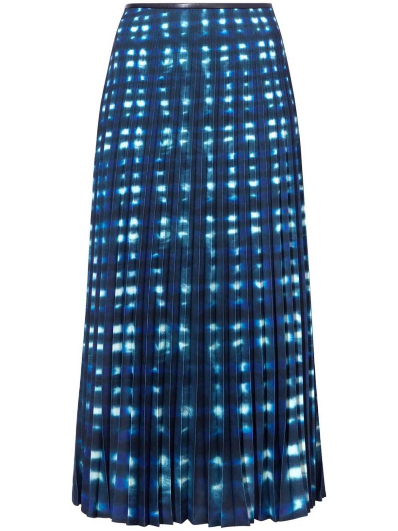 Proenza Schouler White Label Piper tie-dye pleated midi skirt - Blue von Proenza Schouler White Label