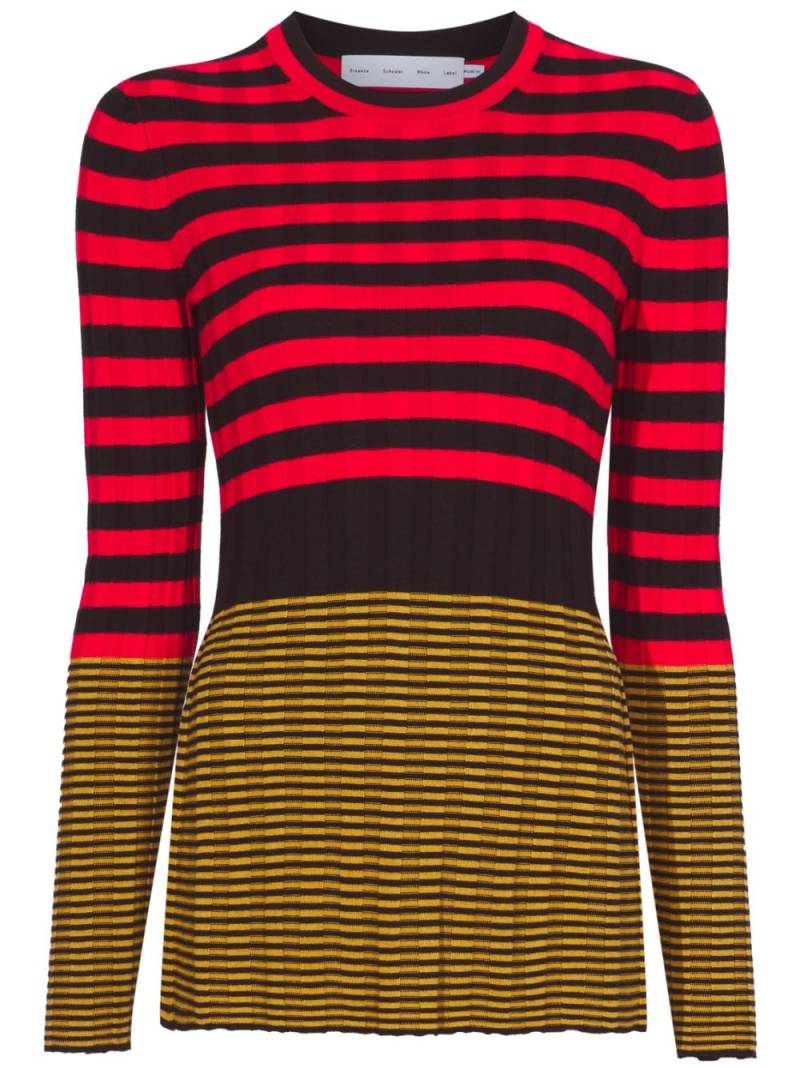 Proenza Schouler White Label Slinky striped long-sleeve jumper - Red von Proenza Schouler White Label