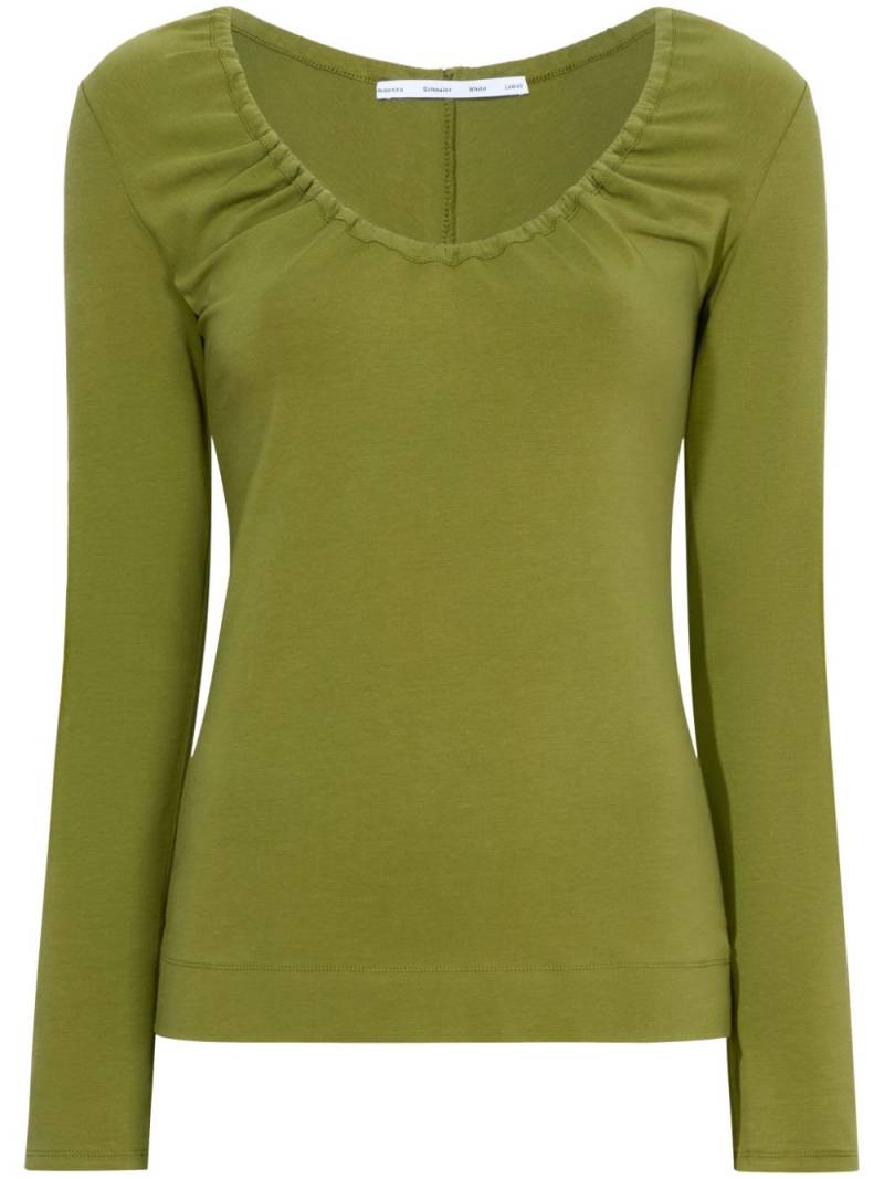 Proenza Schouler White Label Sophia cut-out ruched top - Green von Proenza Schouler White Label