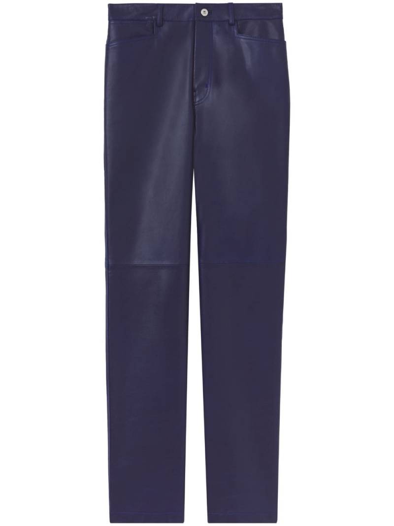 Proenza Schouler White Label leather straight-leg trousers - Blue von Proenza Schouler White Label