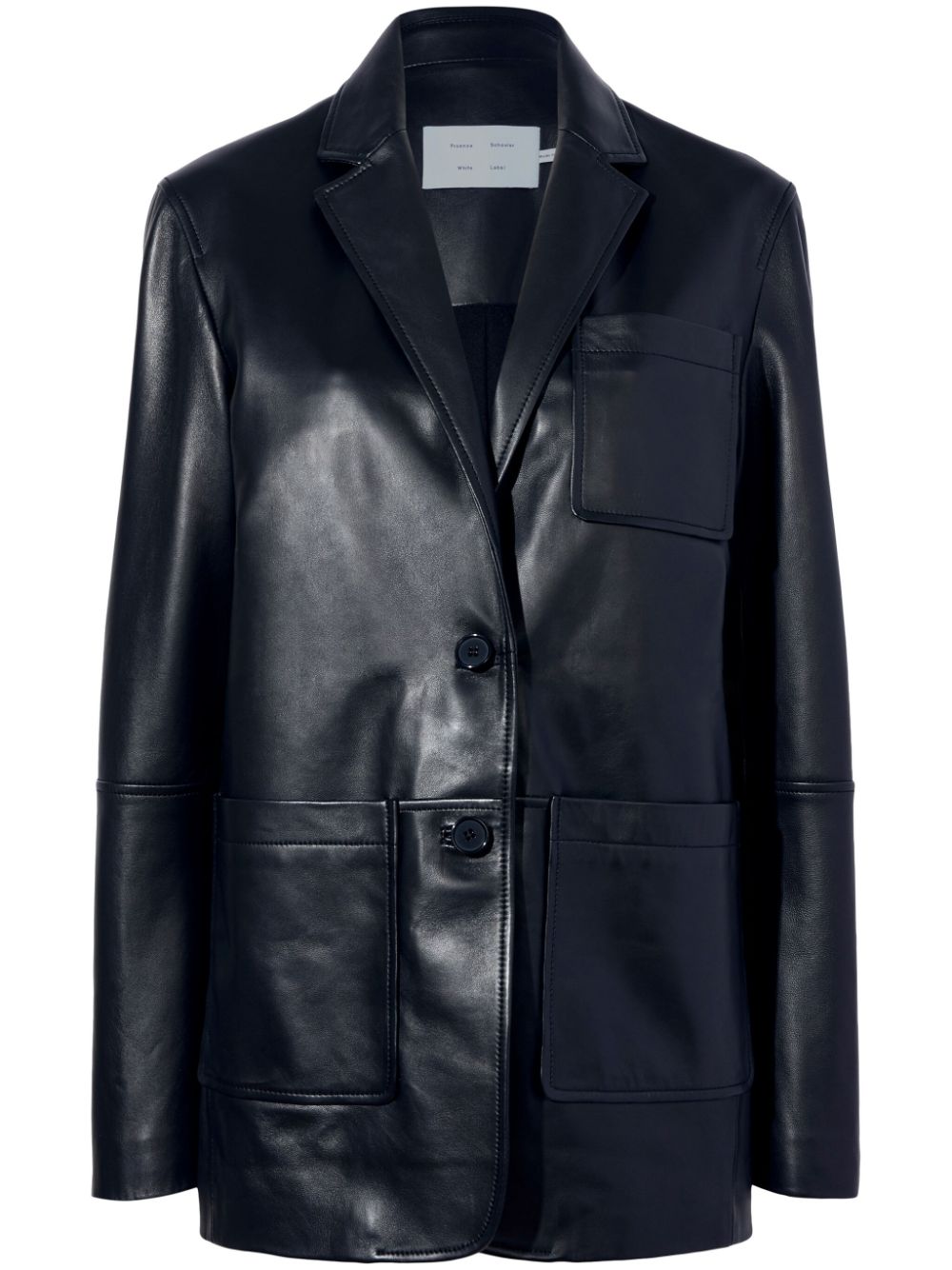 Proenza Schouler White Label Tesema buttoned leather jacket - Black von Proenza Schouler White Label