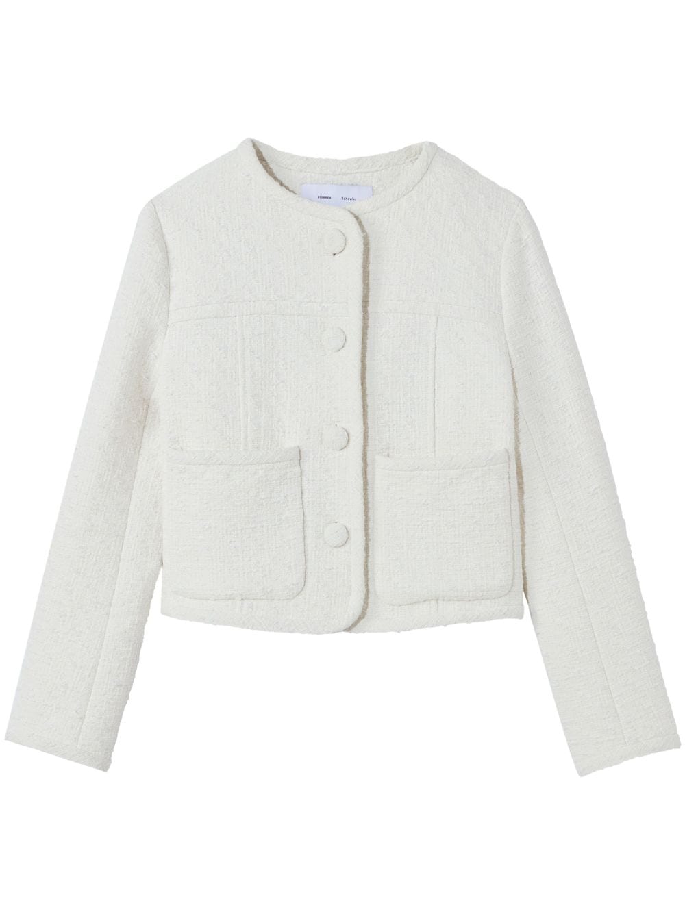 Proenza Schouler White Label button-down tweed cropped jacket von Proenza Schouler White Label