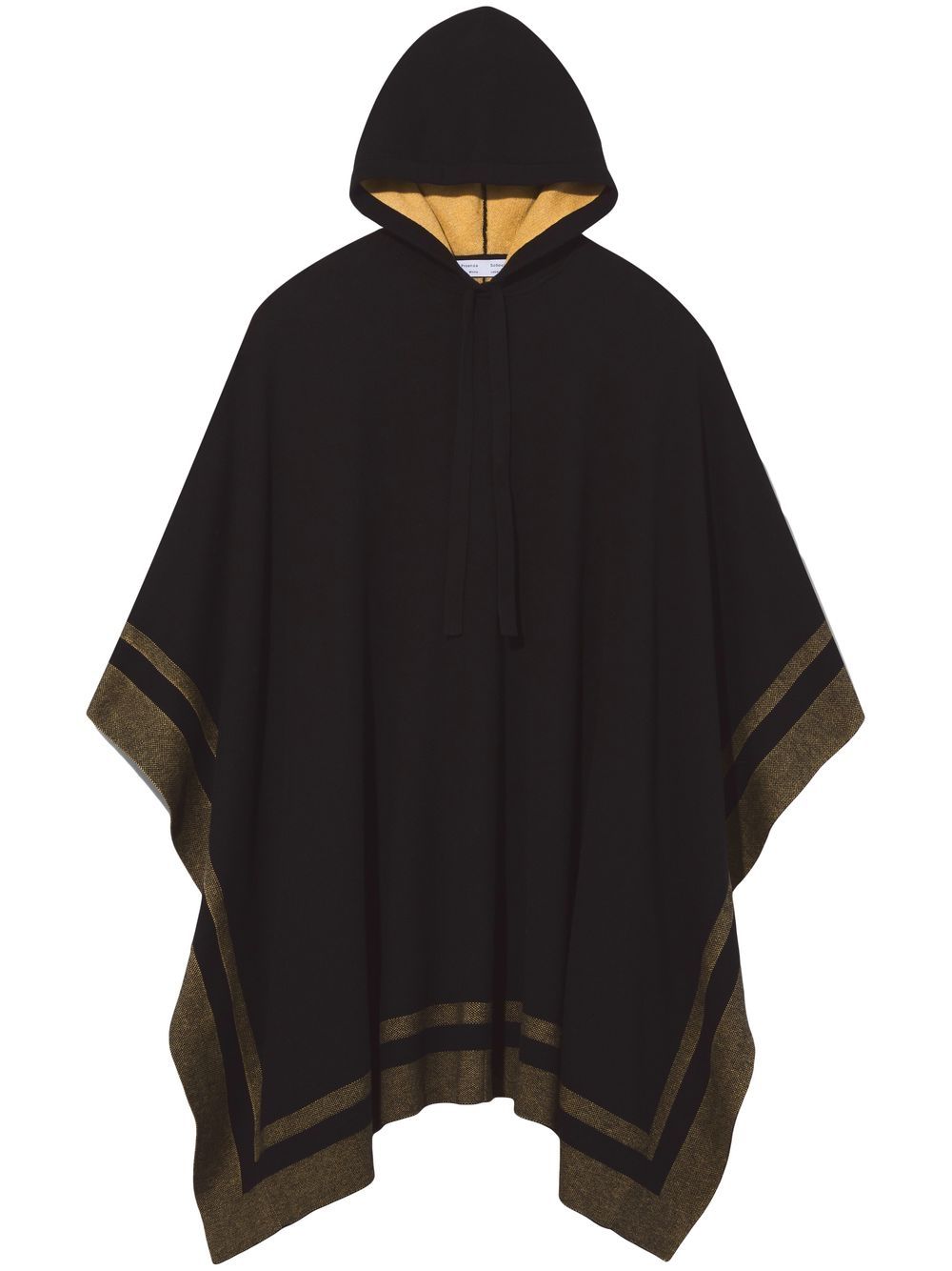 Proenza Schouler White Label contrasting-border hooded poncho - Black von Proenza Schouler White Label