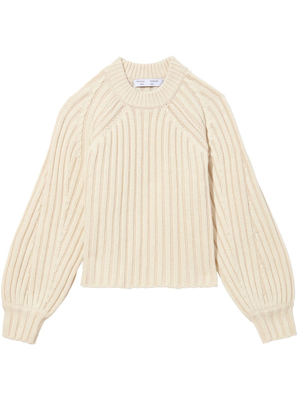 Proenza Schouler White Label plaited rib crewneck jumper - Neutrals von Proenza Schouler White Label