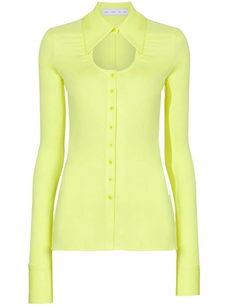 Proenza Schouler White Label cut-out detailing jersey - Green von Proenza Schouler White Label