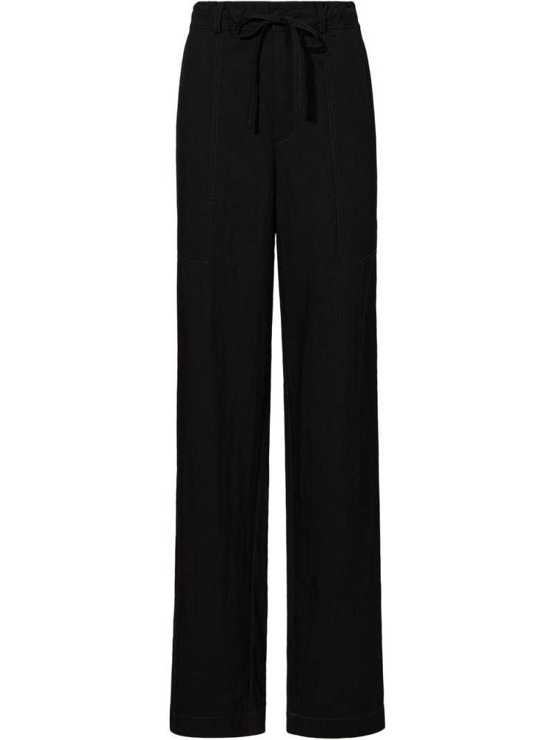 Proenza Schouler White Label drawstring straight-leg trousers - Black von Proenza Schouler White Label