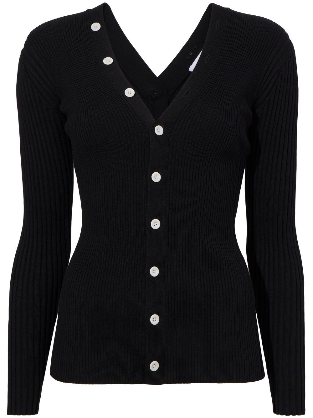 Proenza Schouler White Label fine-knit cardigan - Black von Proenza Schouler White Label