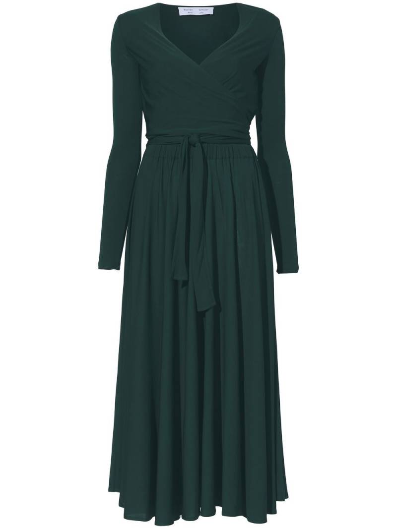 Proenza Schouler White Label long-sleeved crepe wrap dress - Green von Proenza Schouler White Label