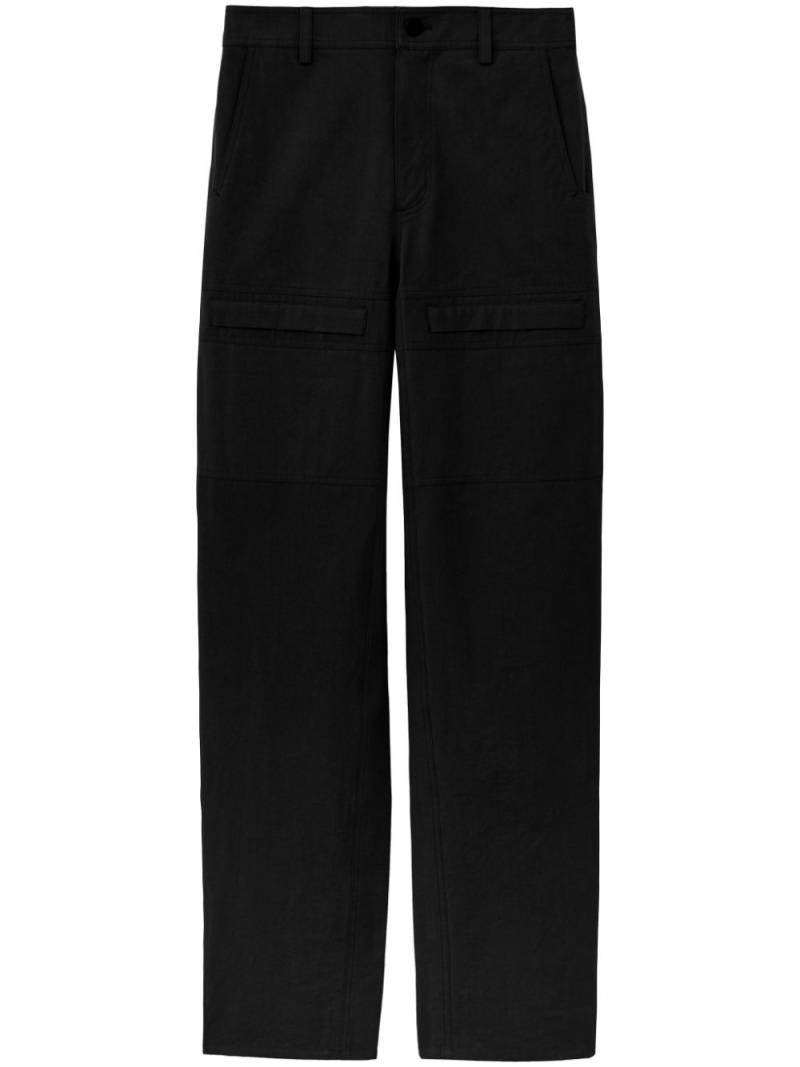 Proenza Schouler White Label mid-rise cotton-linen blend cargo pants - Black von Proenza Schouler White Label