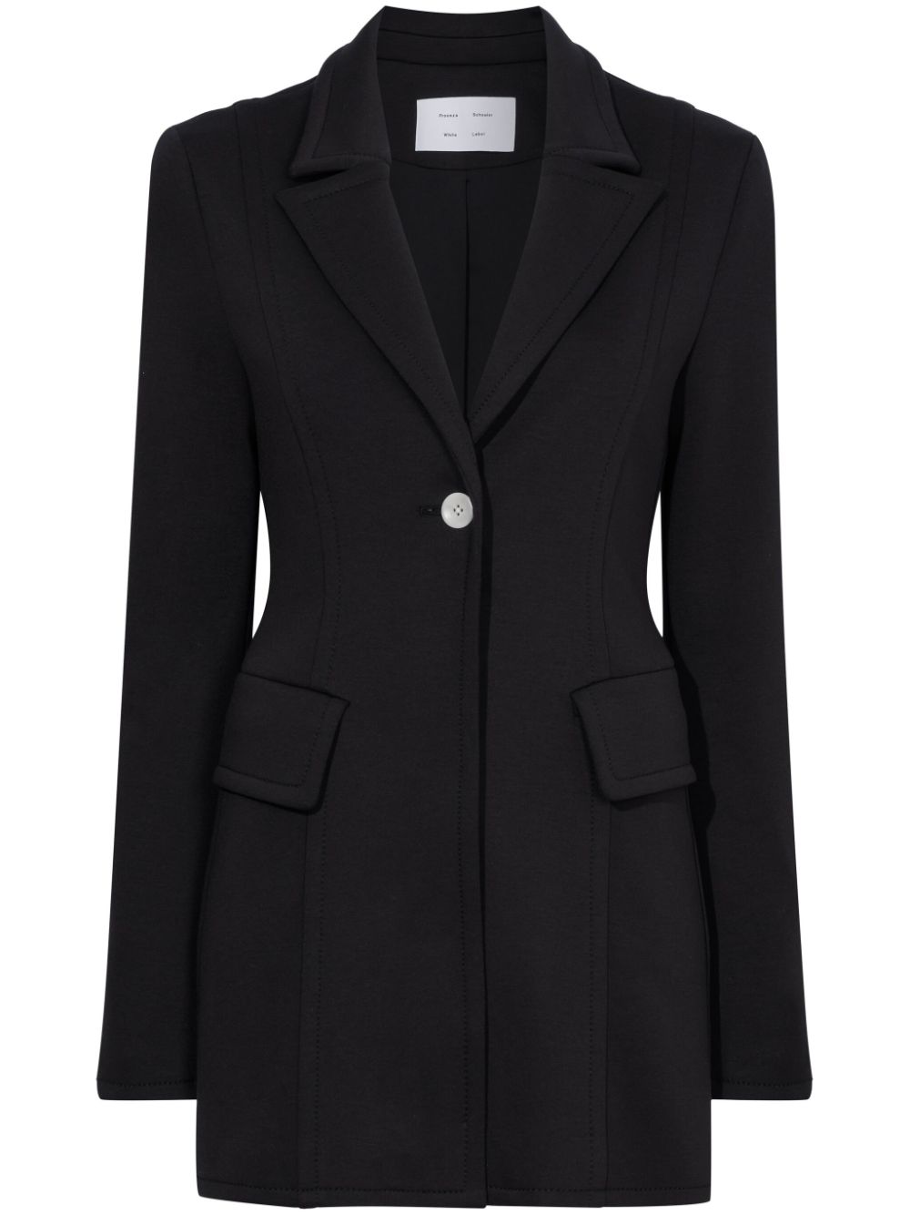 Proenza Schouler White Label notched-collar long blazer - Black von Proenza Schouler White Label