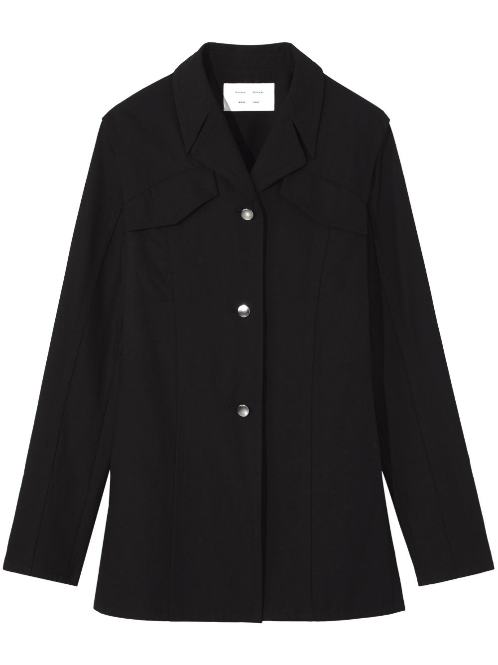 Proenza Schouler White Label notched-lapels button-down blazer - Black von Proenza Schouler White Label