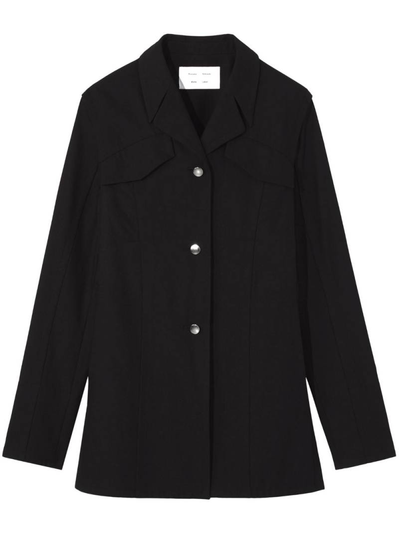 Proenza Schouler White Label notched-lapels button-down blazer - Black von Proenza Schouler White Label