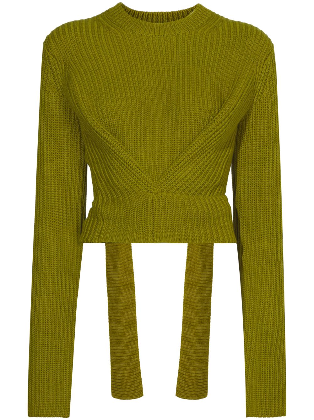 Proenza Schouler White Label ribbed-knit wrap jumper - Green von Proenza Schouler White Label