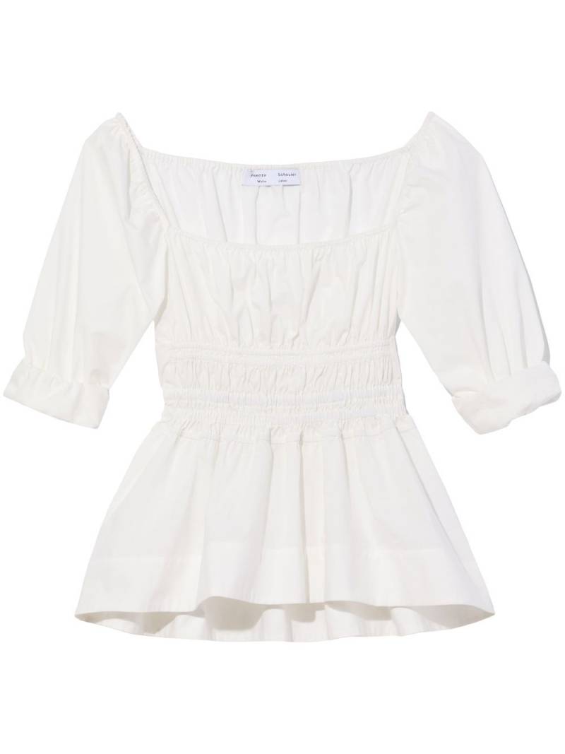 Proenza Schouler White Label smocked-detail square neck blouse von Proenza Schouler White Label