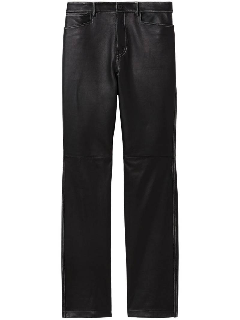 Proenza Schouler White Label straight leather trousers - Black von Proenza Schouler White Label