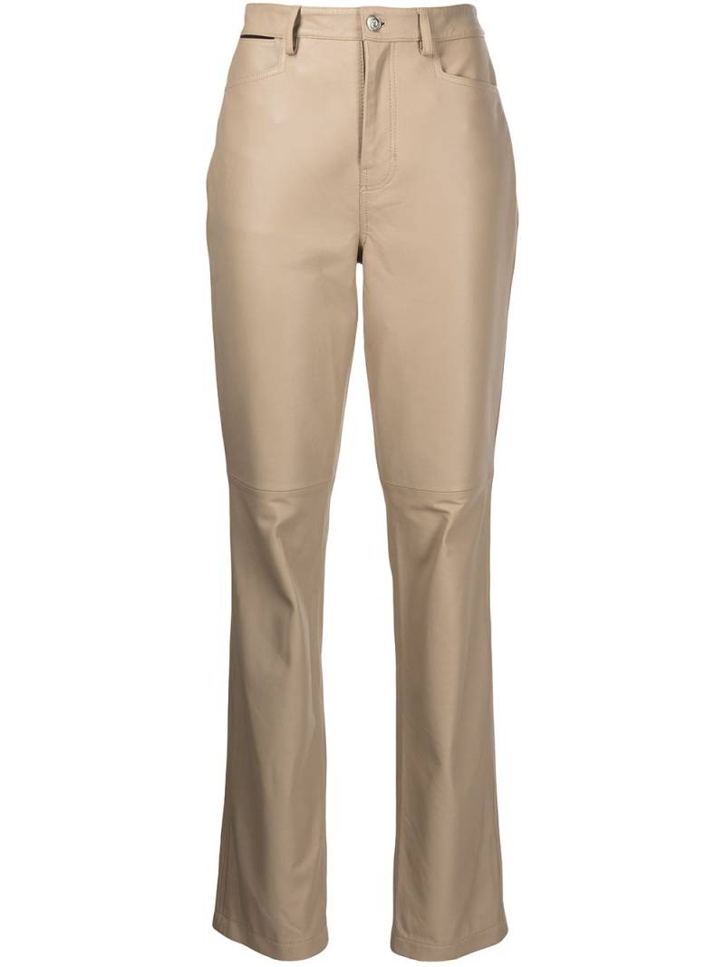 Proenza Schouler White Label straight-leg leather trousers - Neutrals von Proenza Schouler White Label