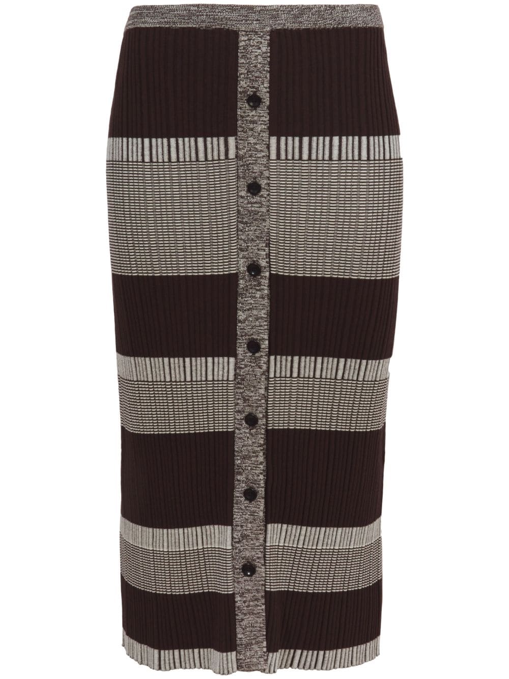 Proenza Schouler White Label striped midi skirt - Brown von Proenza Schouler White Label